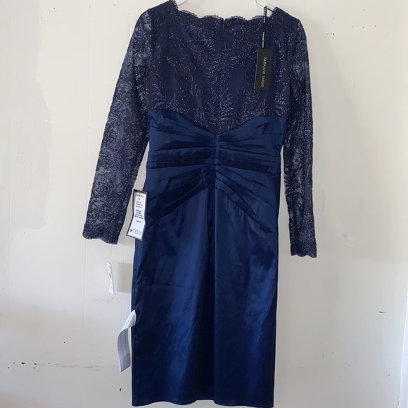 TADASHI SHOJI DEX EMBROIDERED TAFFETA DRESS Sz 6 - Picture 7 of 15